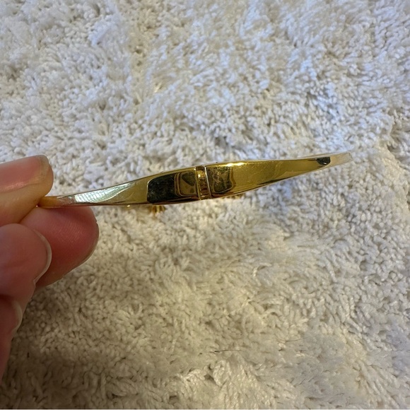 Gold Nadri 'Solas' Crystal Hinge Bangle Bracelet - Picture 5 of 8